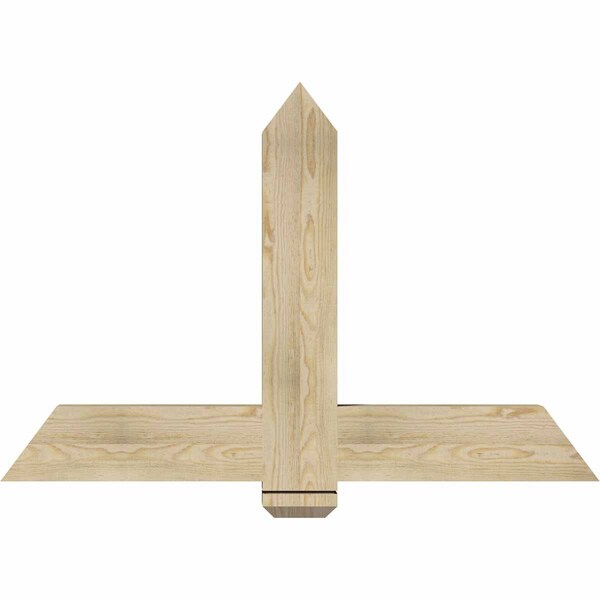 Ekena Millwork Eugene Rough Sawn Timber Gable Bracket, Douglas Fir, 48"W x 32"H x 4"D x 6"F, 16/12 Pitch GBW048X32X0406EUG00RDF - main
